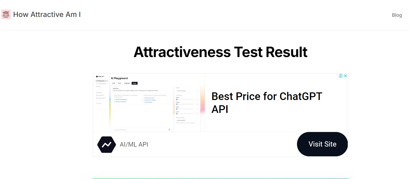 AI attractiveness test of Howattractiveami