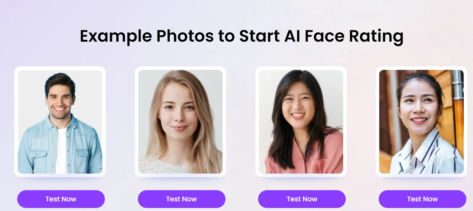 different kinds of templates for AI attractiveness test