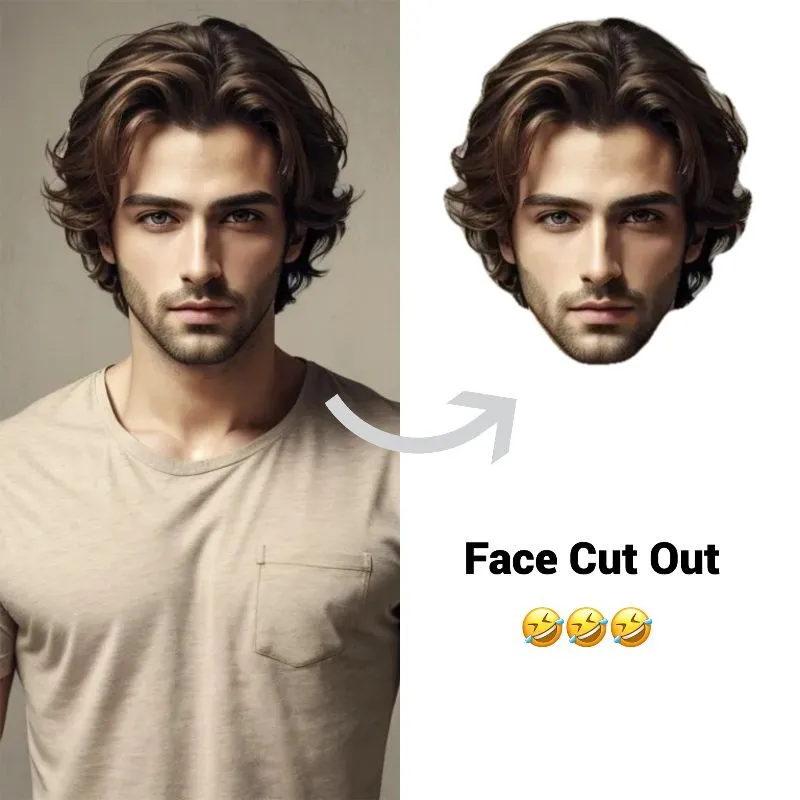 AI face cut out tool