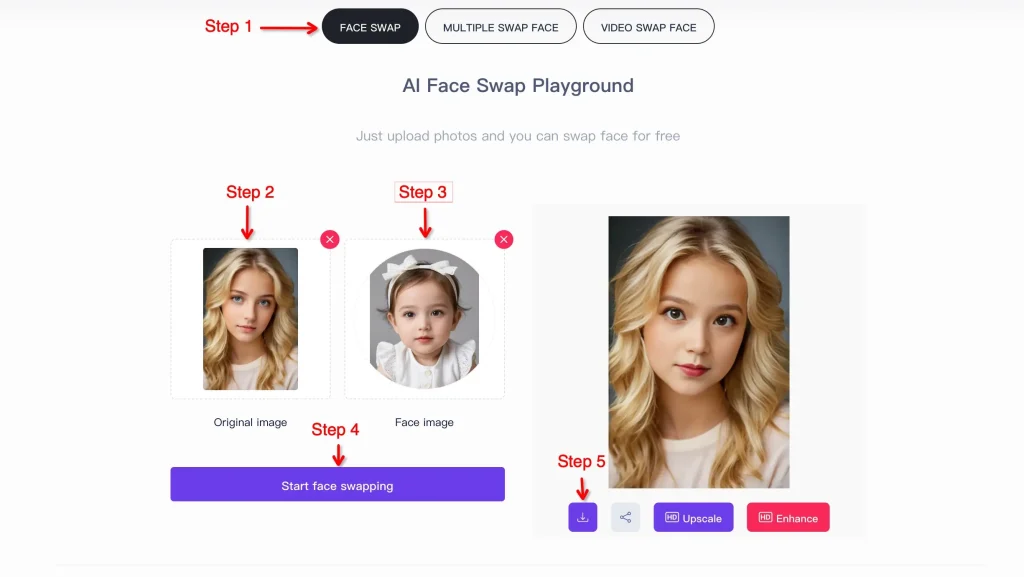 AI Face Changer Step by Step
