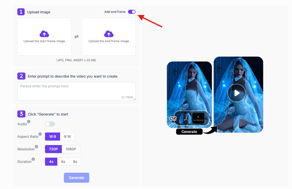 3 steps to use Veo 3.1 on AIFaceswap