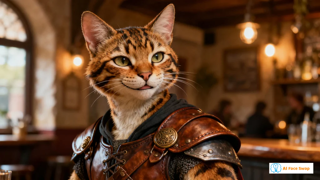 Artistic animal face swap artwork - smooth neck fusion