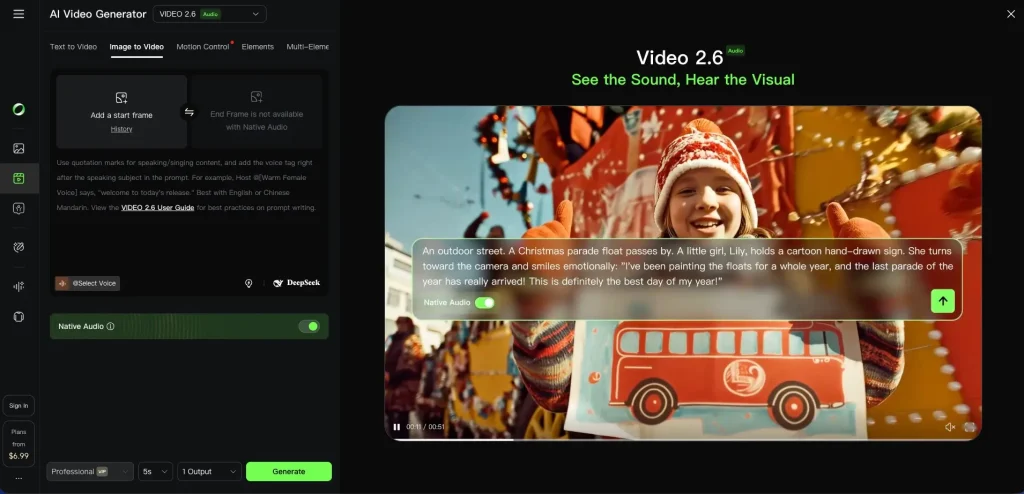kling AI video generator