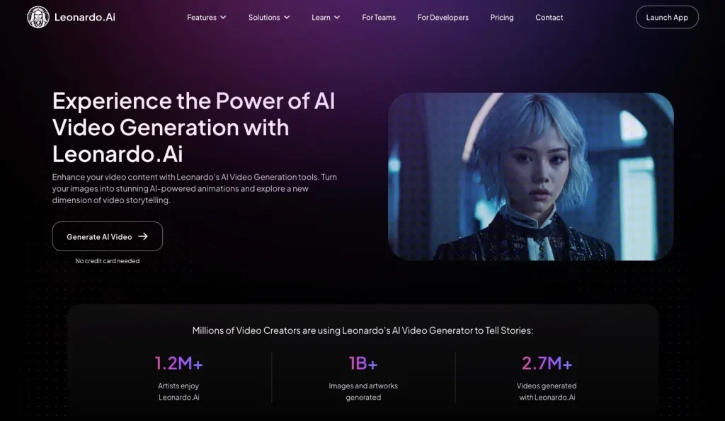 Leonardo AI video generator
