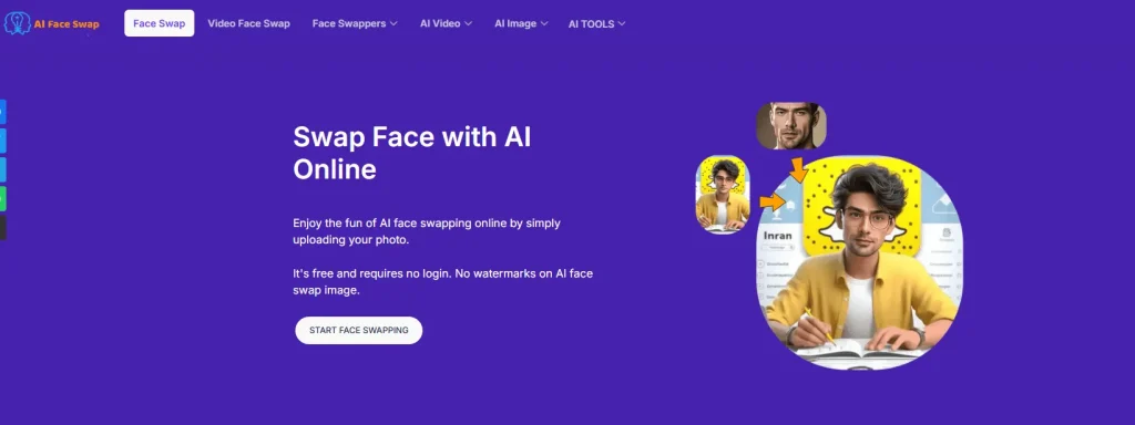 AIFaceswap homepage